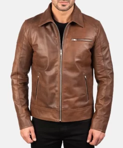 Pelle Pelle Brown Biker Leather Jacket | Motorcycle Jacket