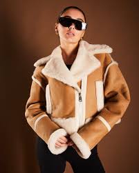 Shearling Cropped Leather Jacket