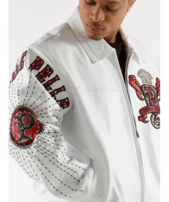 Pelle Pelle White Red Dragon Leather Jacket | Men Jacket