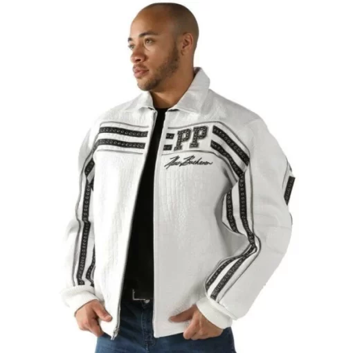 Pelle Pelle Men World Renown Leather Jacket | White Jacket